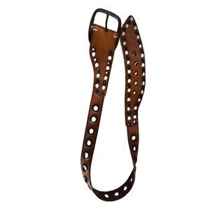 GAP Studded Leather Belt – Brown | Size Small